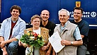 Im August 2003 erhielt Josef Bazarin für seine 40-jährige Mitarbeit im THW ebenfalls die Dankesurkunde des THW. Von links Sven Fork (früherer Zugführer), Waltraut Bazarin, Thorsten Collet (2003 THW-Ortsbeauftragter), Josef Bazarin, Jan Diller (THW-Ausbildungsbeauftragter).
