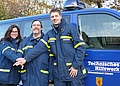 Das wiedergewählte Helfersprecher-Team mit dem THW-Ortsbeauftragten (Bild mitte)